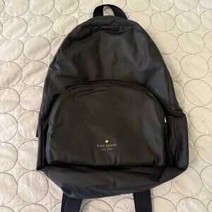 Kate Spade black nylon collapsible backpack